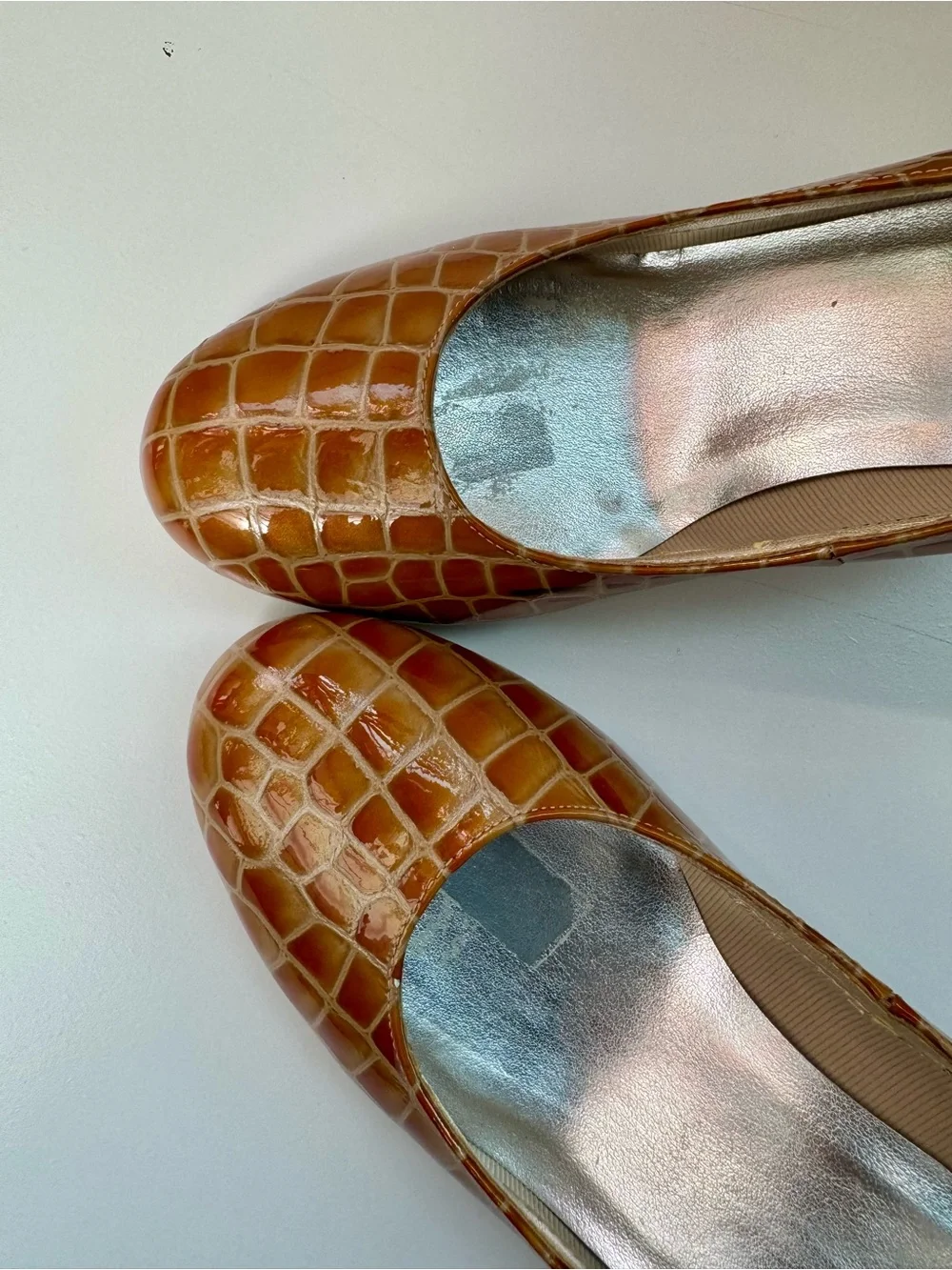 Vintage Ros Hommerson Patent Leather Croc Pumps